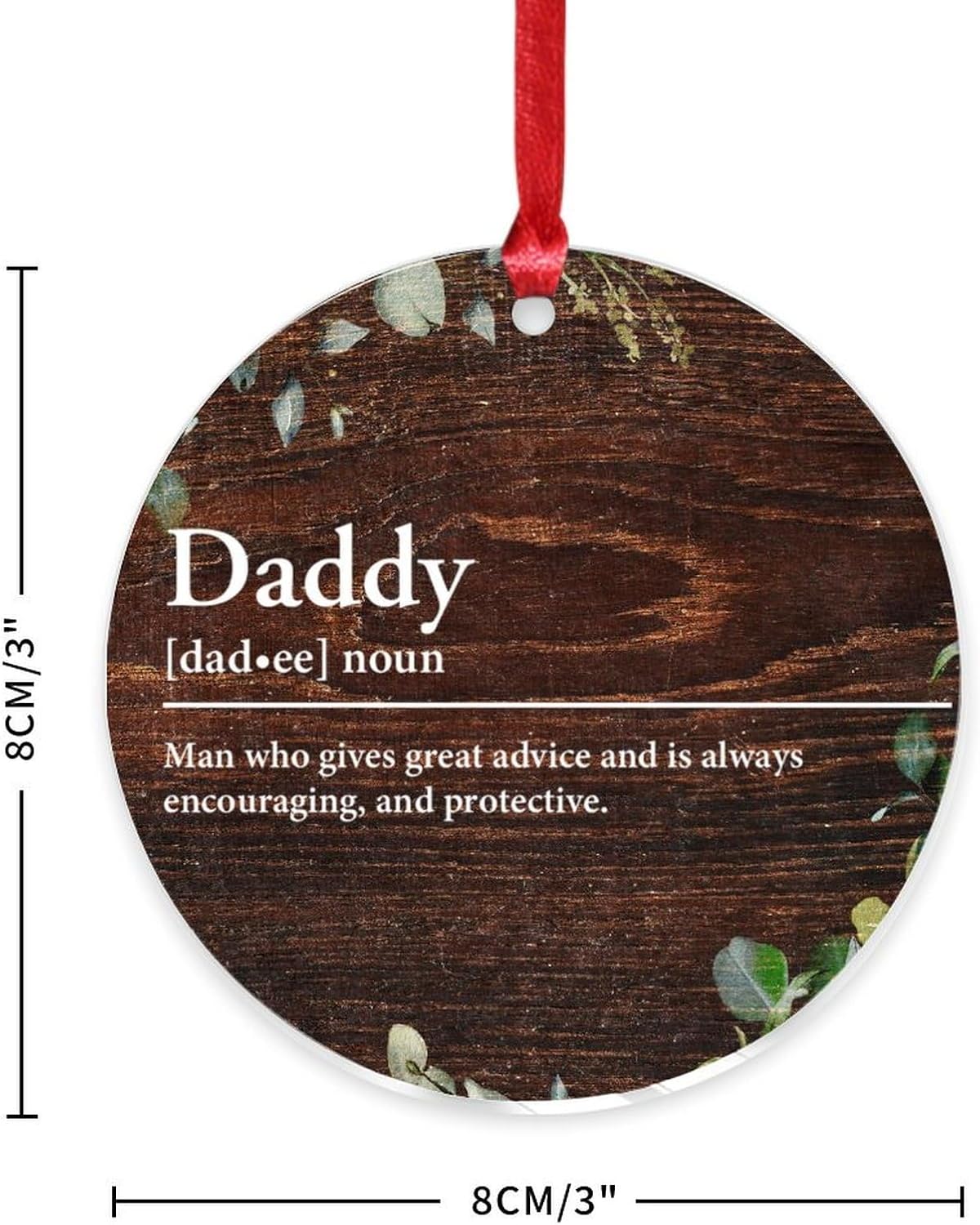 3 Inch Acrylic Christmas Ornaments 2024 Decorative Hanging Baubles