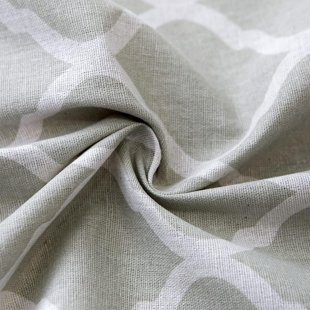 Huamengoo Geometric Door Curtain Panel 1 Piece Green Rhombus