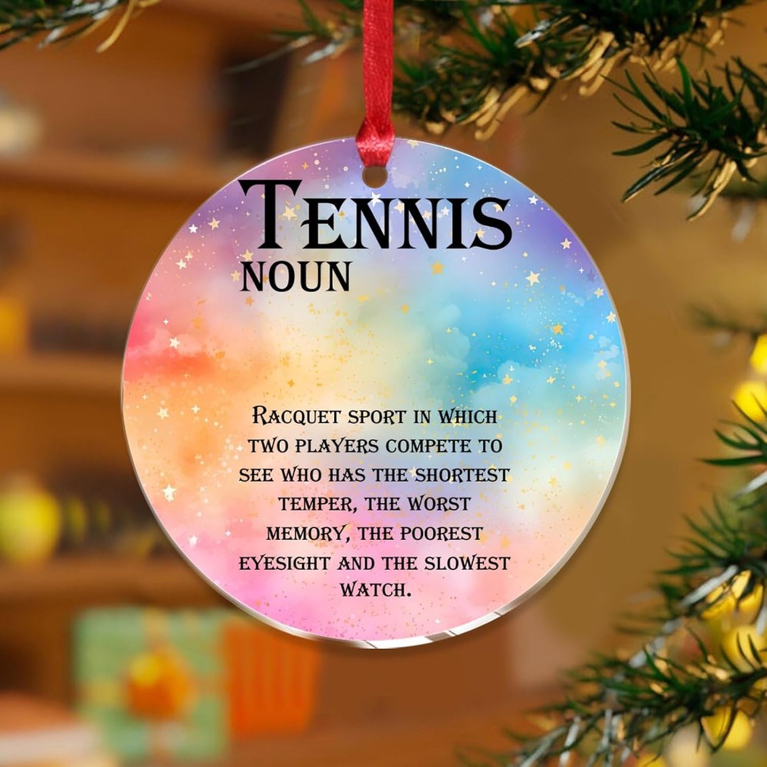 3 Inch Acrylic Christmas Ornaments 2024 Funny Minimalist Design