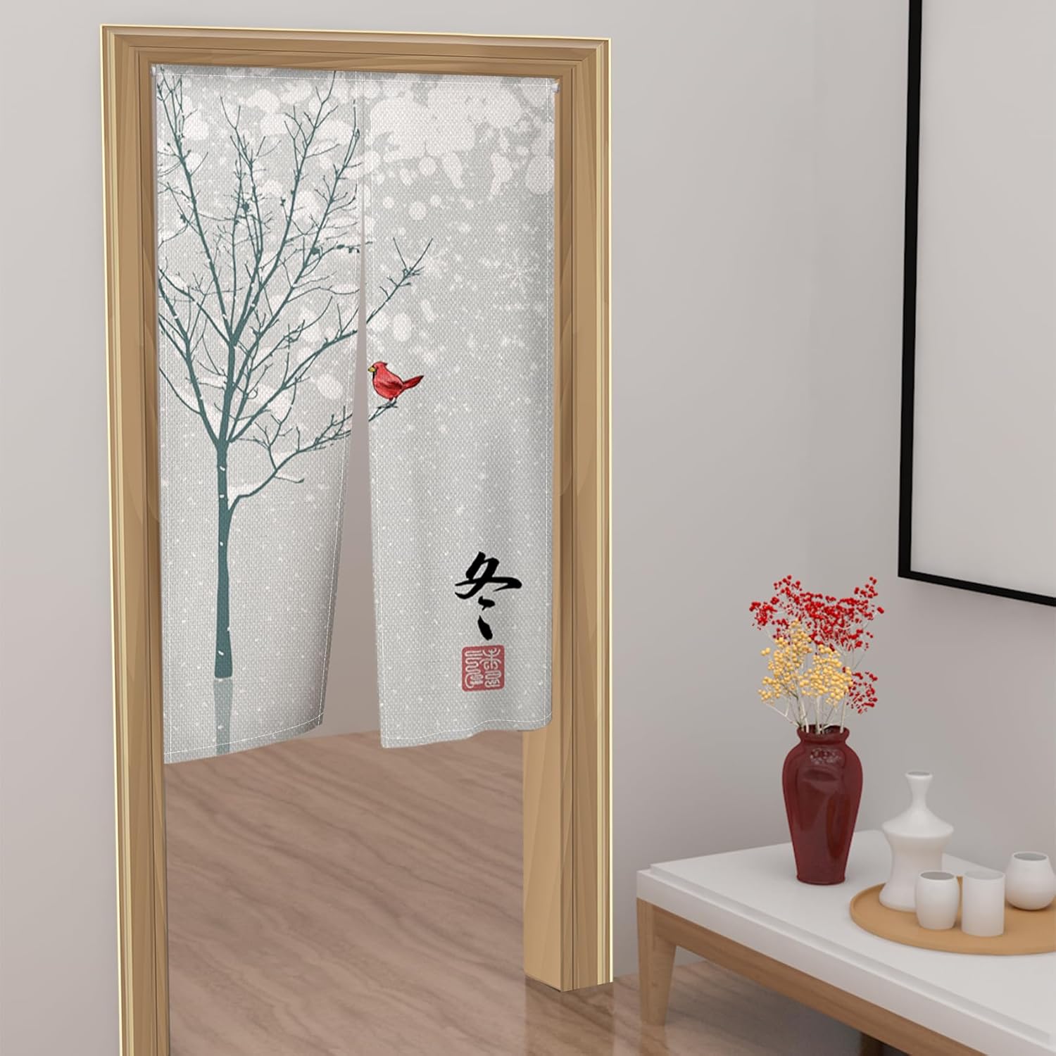 Leowefowa Japanese Noren Door Curtain 335x709
