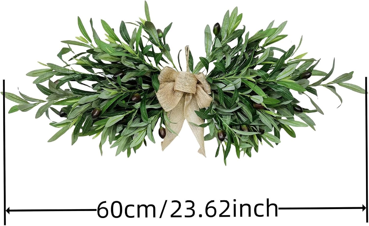 Faux Olive Swag Wreath 24 Inch Green Home Decor