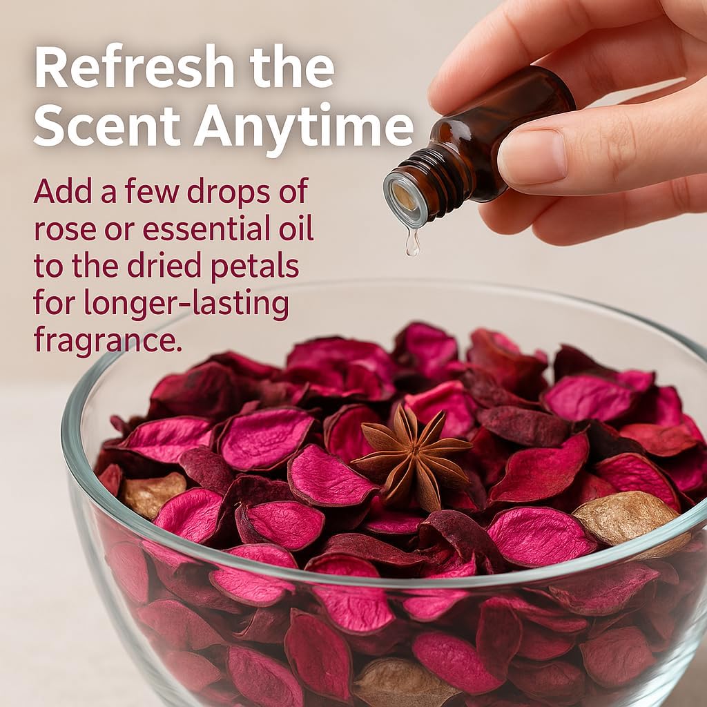 Rose Scented Potpourri Bags 2 Large Packs 84 oz Total