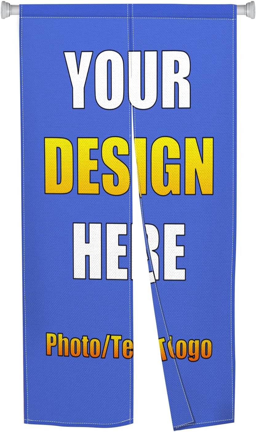 Leowefowa Custom Double Sided Noren Curtain for Doorway Partition