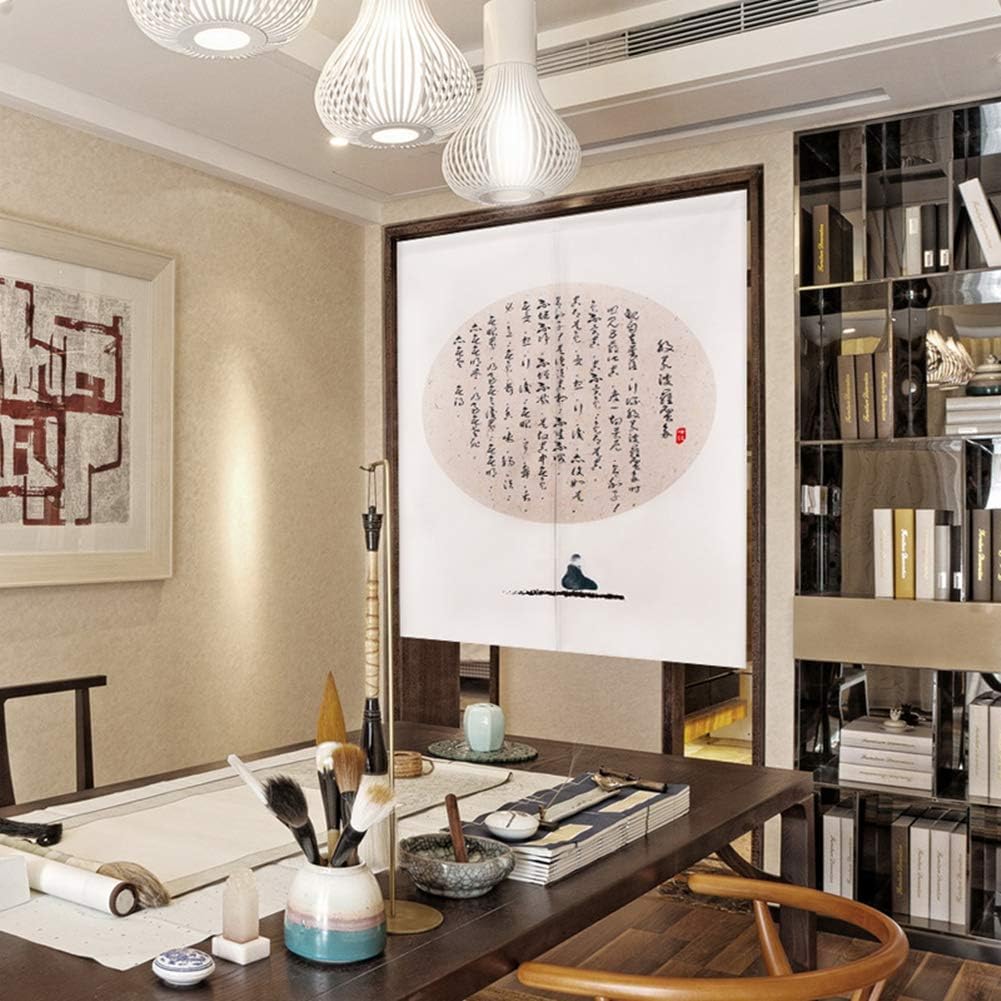 BAIHT HOME Japanese Noren Door Curtain Tapestry Cotton Linen Blackout Panel