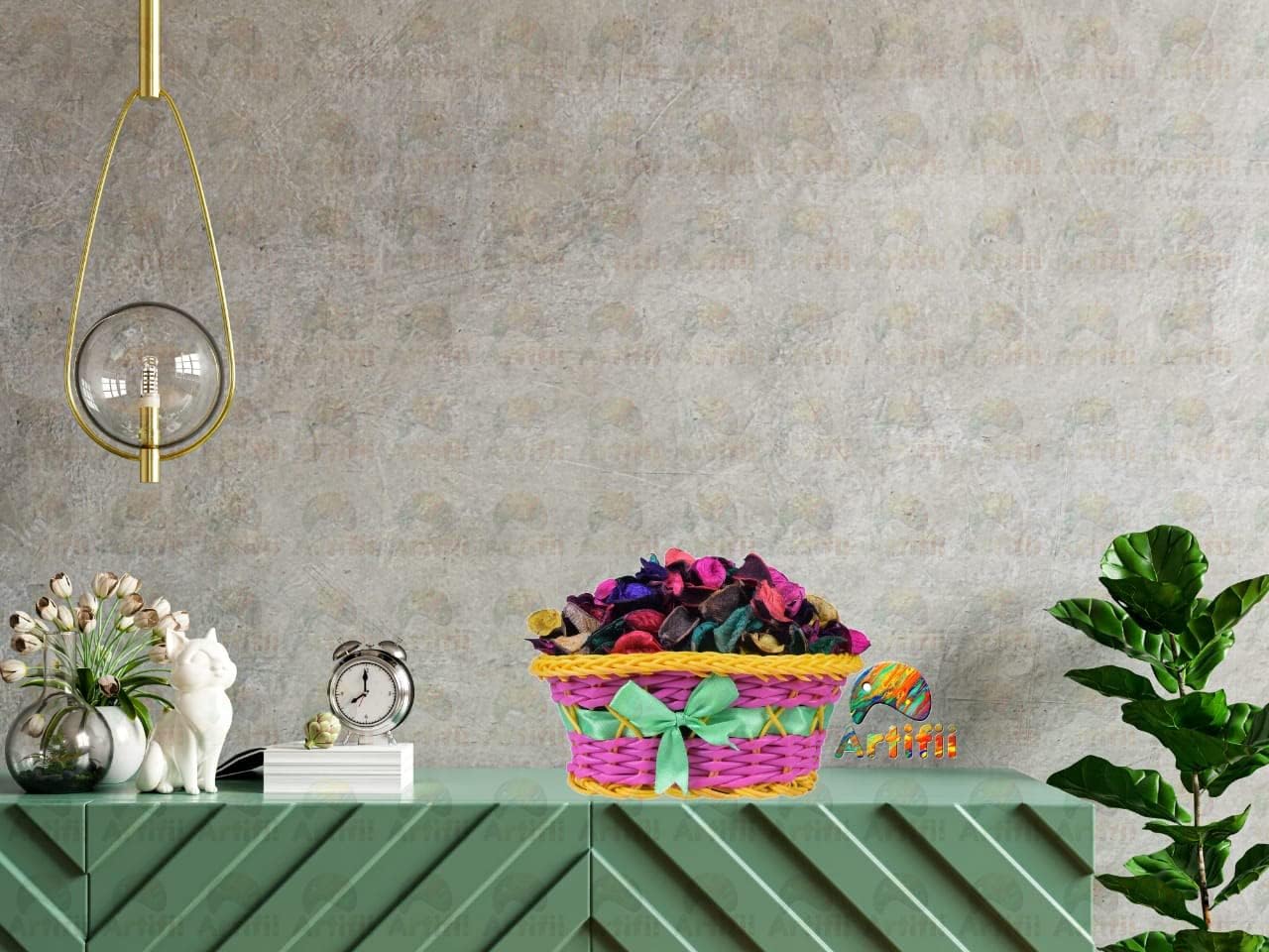 Artifii Potpourri Flowers Leaves Decor Brown