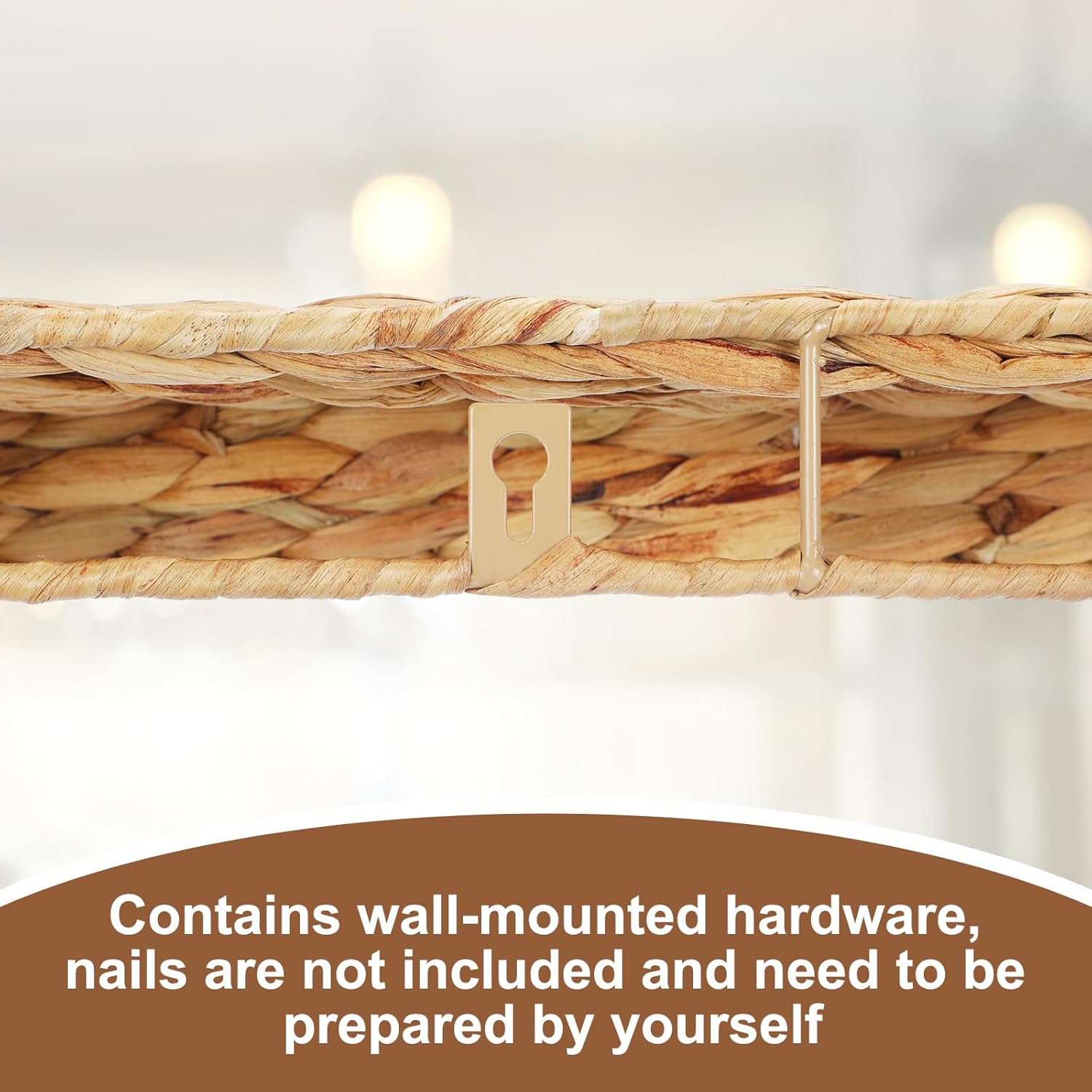 Pinkunn 2 Pack Rustic Floating Wall Shelves for Home Use