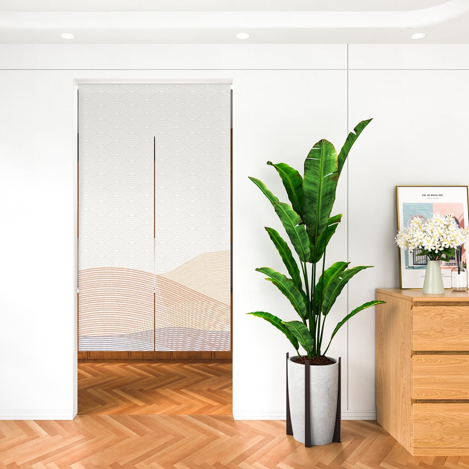 Leowefowa Double Sided Noren Curtain for Room Divider