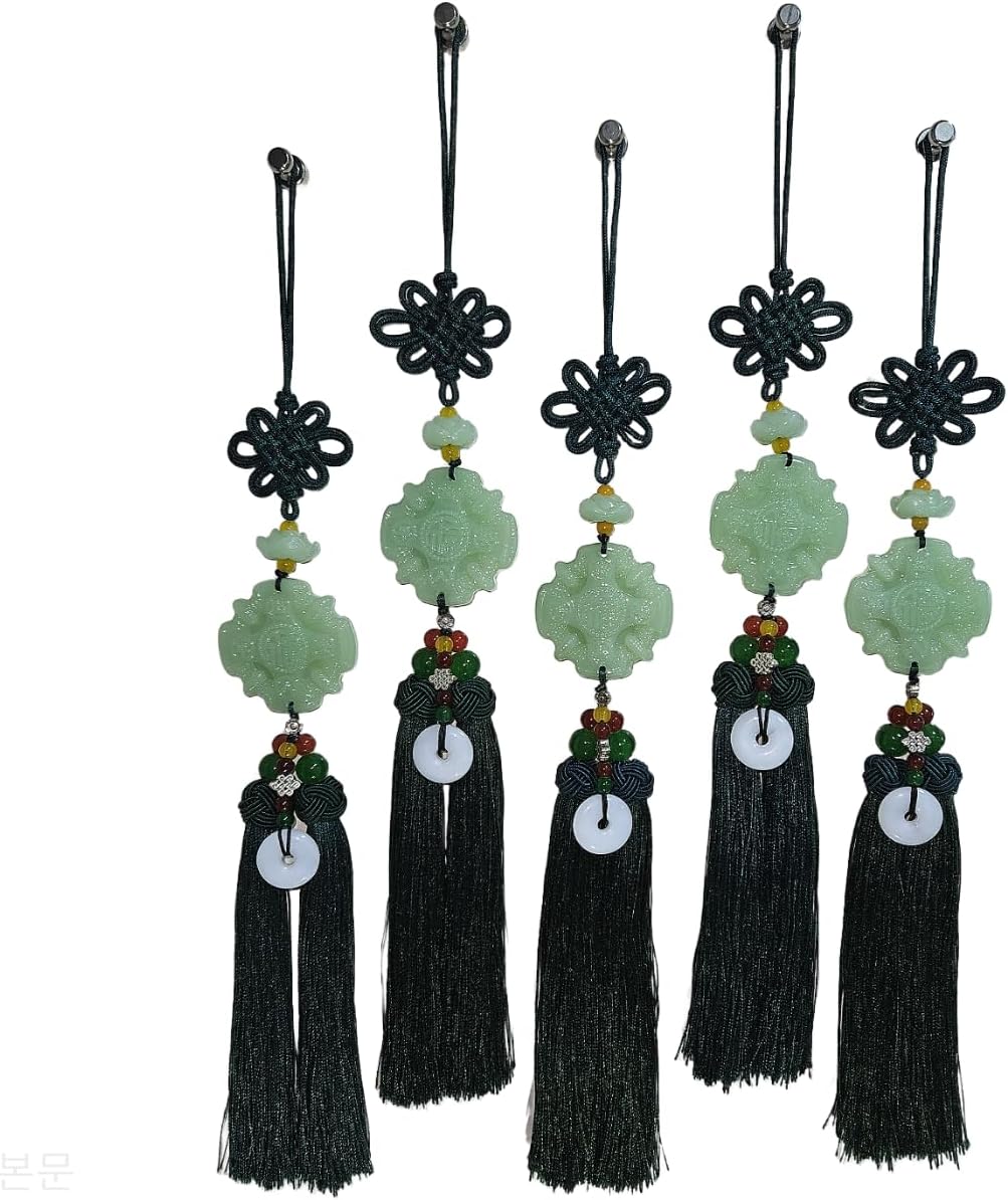Traditional Korean Pendant Norigae Jade Tassel Ornament