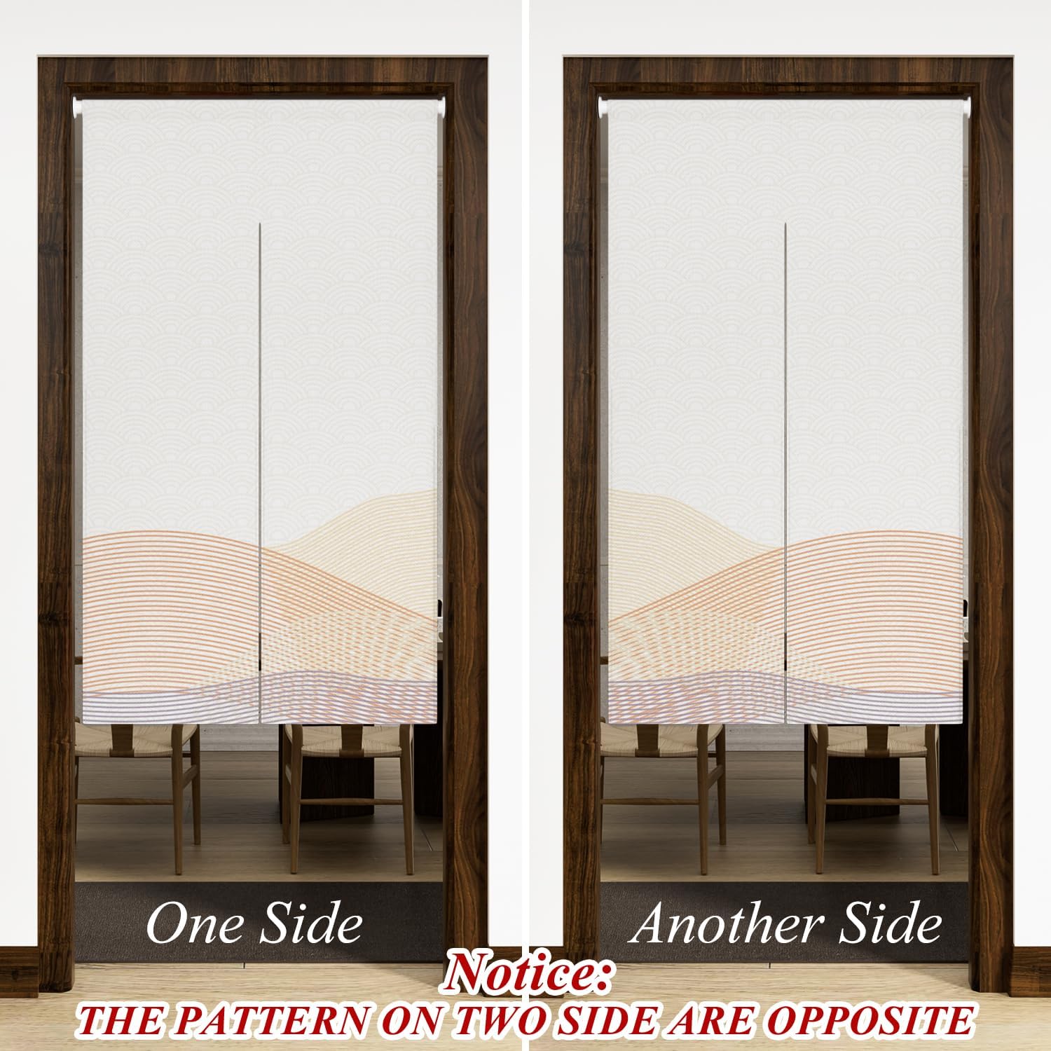 Leowefowa Double Sided Noren Curtain for Room Divider