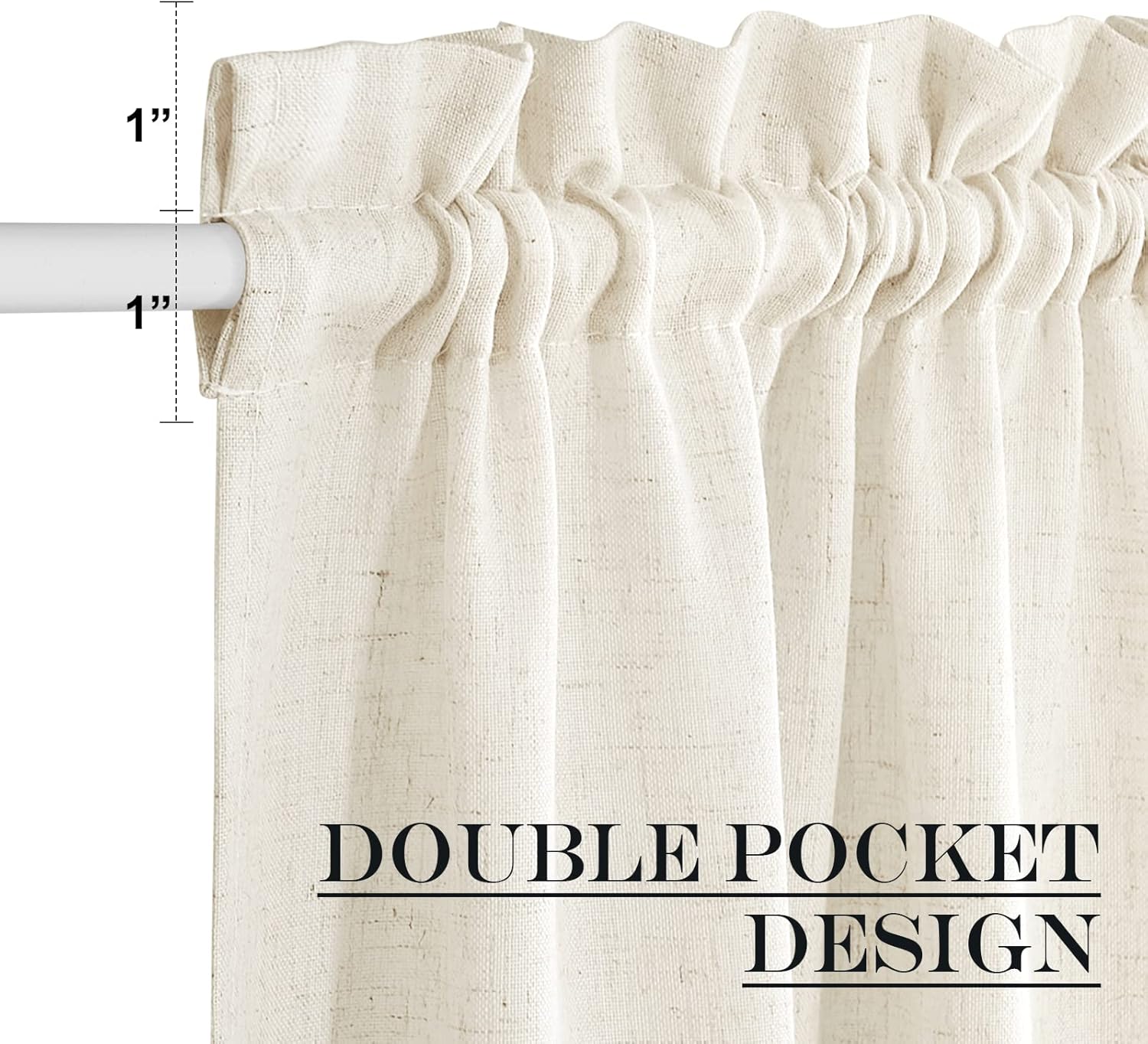 NICETOWN Natural Door Curtain for French Doors