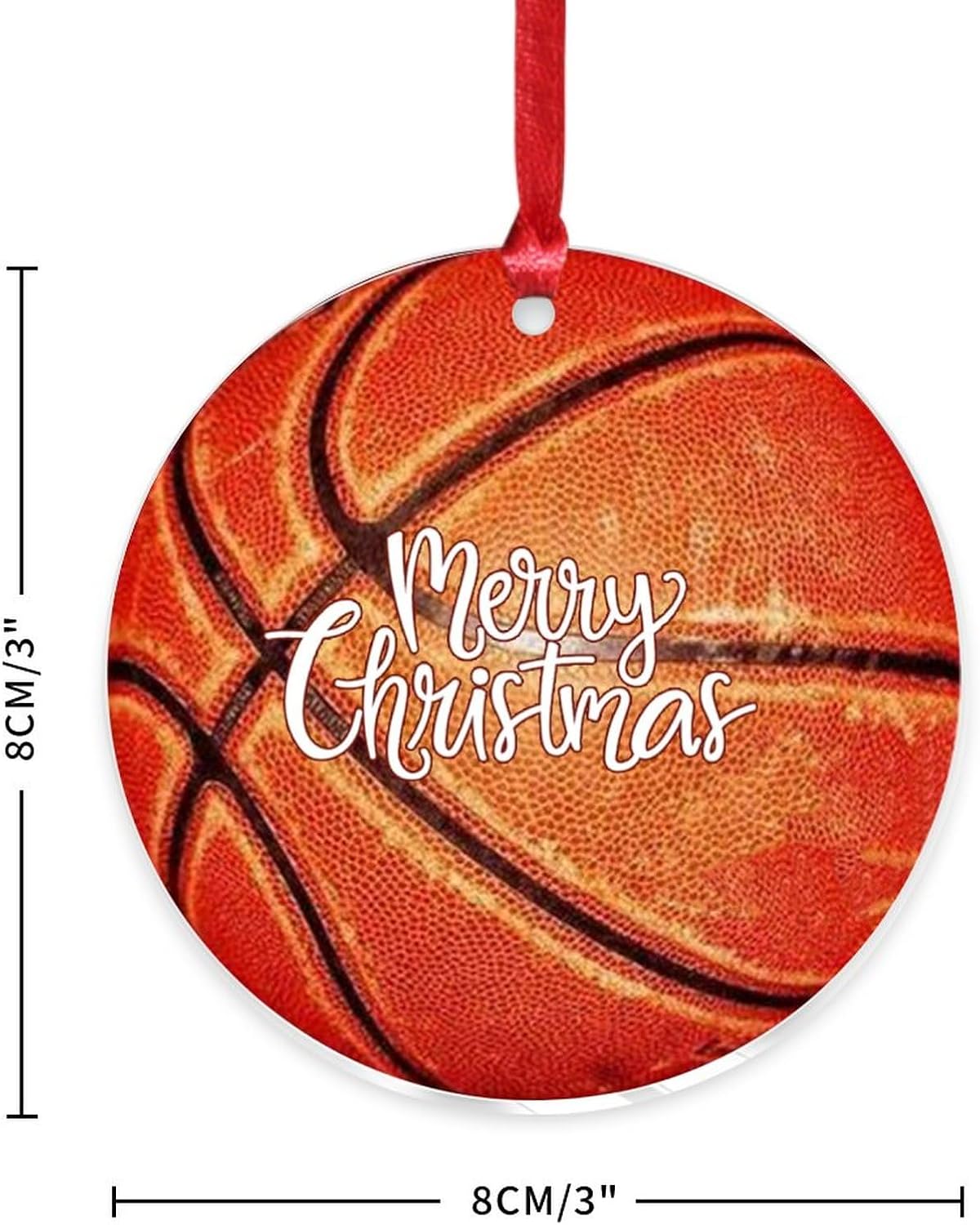 3 Inch Clear Acrylic Christmas Ornaments 2023 Baseball Football Decor