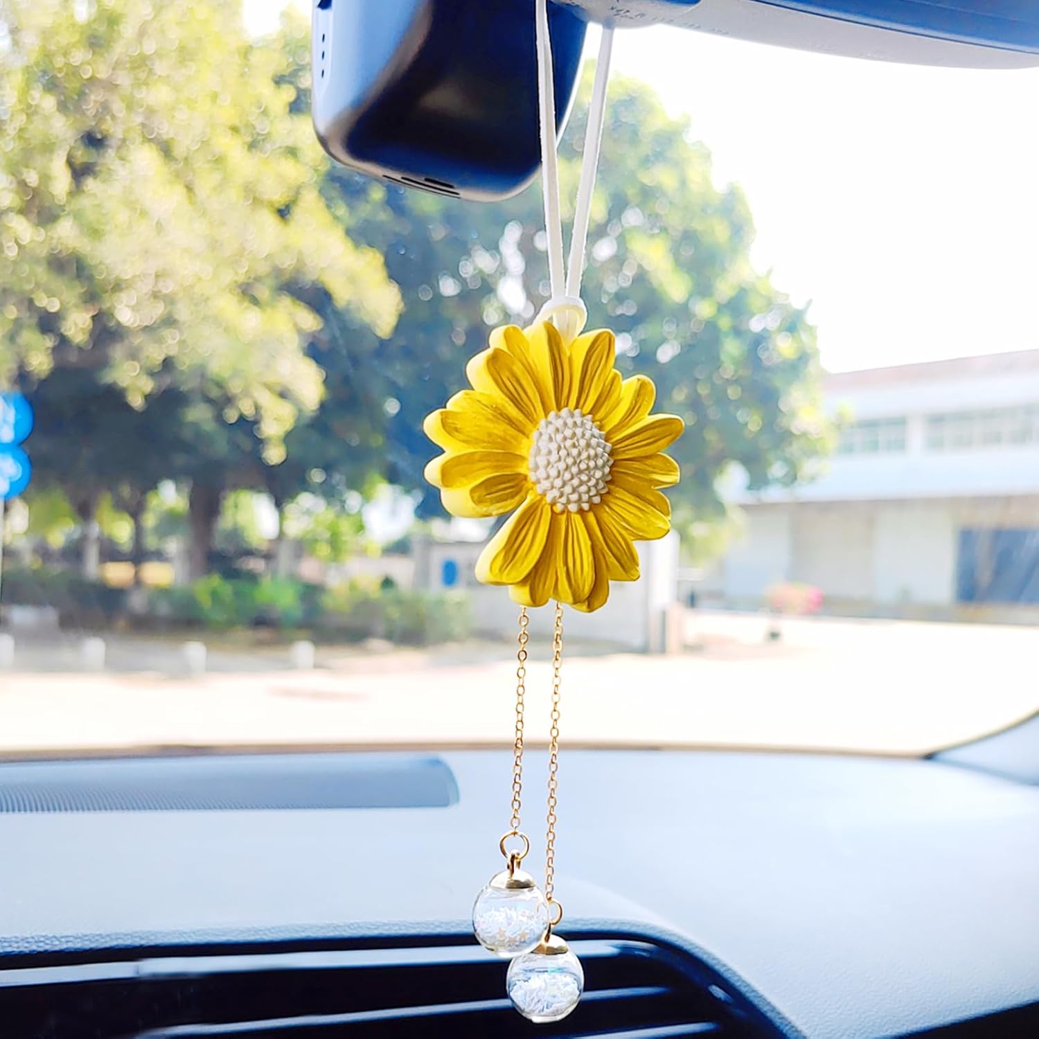 Chrysanthemum Car Decor - Rear View Mirror Accessory