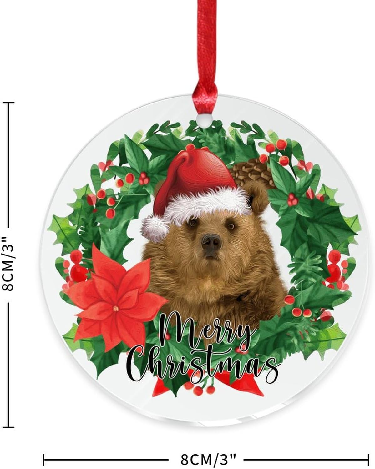 2023 Animal Woodland Acrylic Christmas Ornaments Bauble Decorations