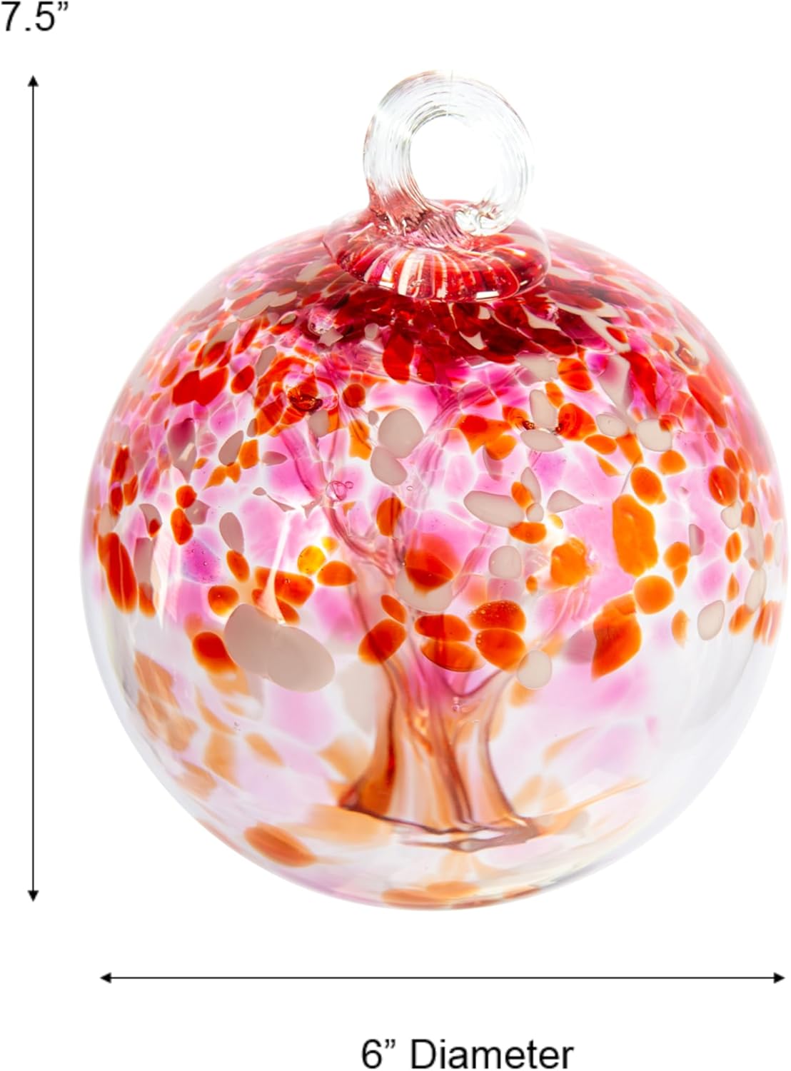 Dale Tiffany Hand Blown Glass Tree of Life Gazing Ball