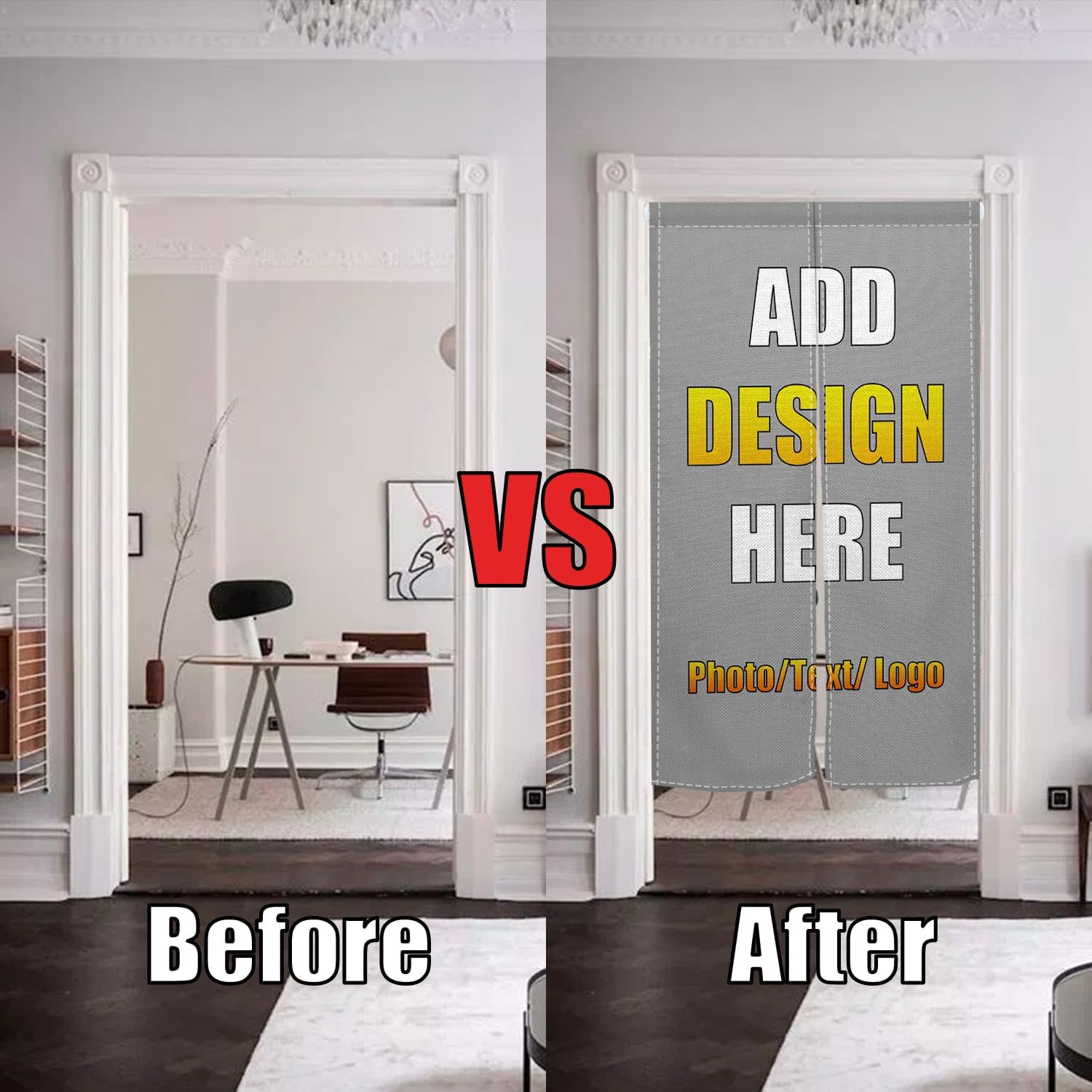 Customizable Japanese Noren Door Curtain Panel Decor