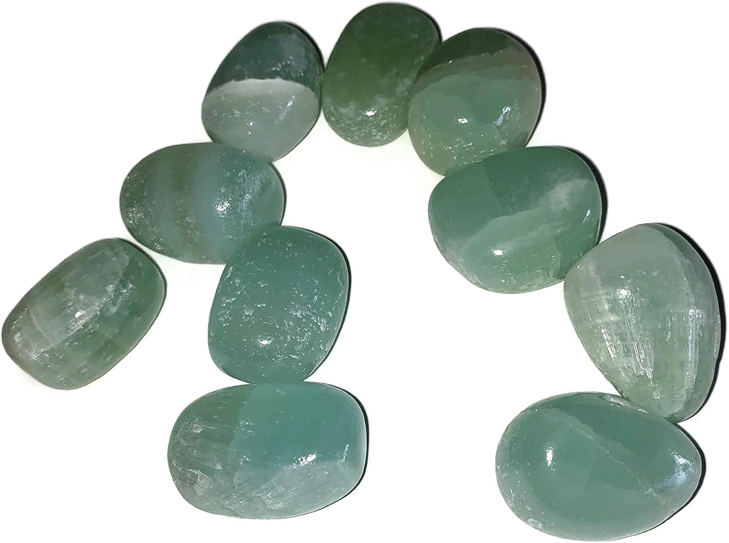 1pc Pistachio Green Calcite Tumbled Healing Crystal from Turkey