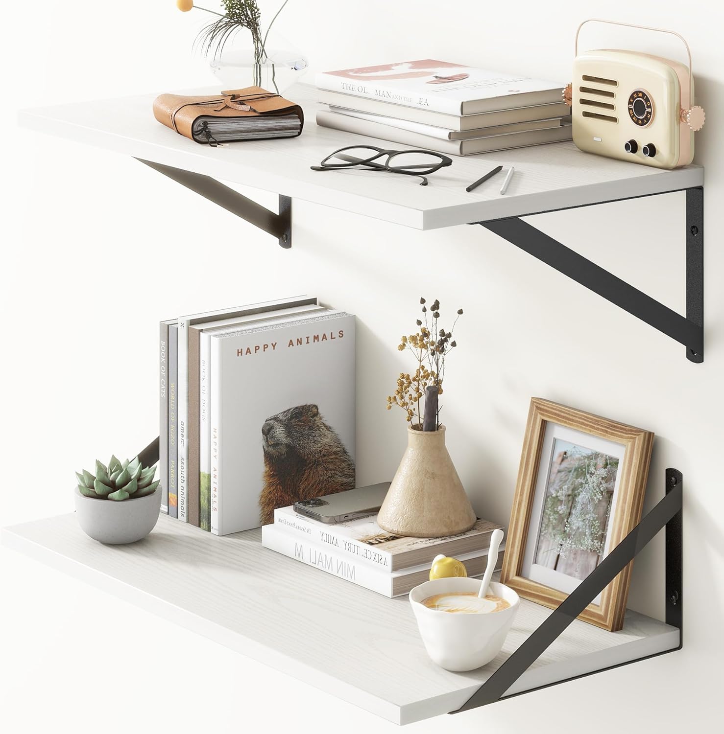 Fun Memories 12 Inch Deep Floating Shelves Set of 2