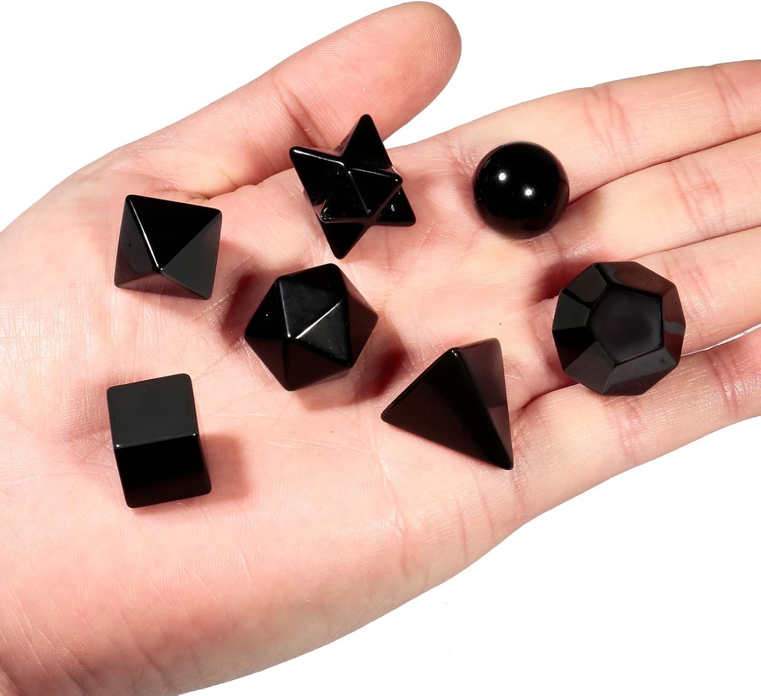 Amogeeli Platonic Solids Healing Crystal Set