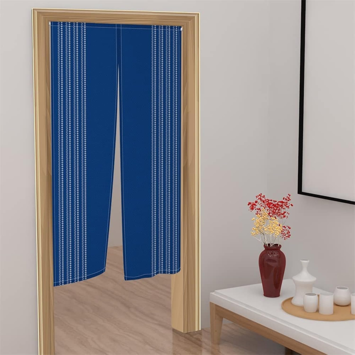 Leowefowa Japanese Noren Curtain Panel 283 x 472 Evening Forest Printed