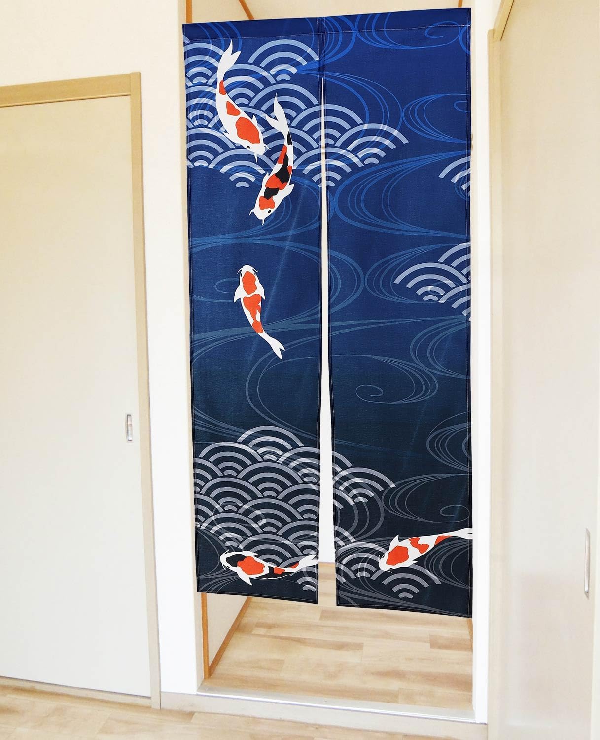 nextdesign Noren Doorway Curtain with Nishikigoi Carp Pattern