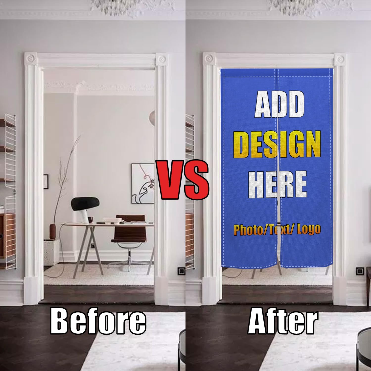 Custom Double Sided Noren Curtain for Home Decor