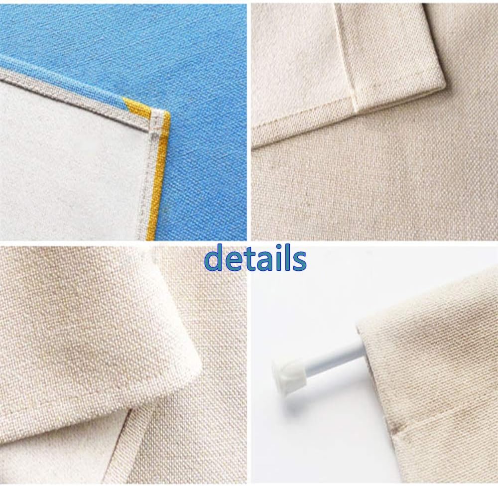 BAIHT HOME Noren Curtain Lotus Design Cotton Linen 29 x 59