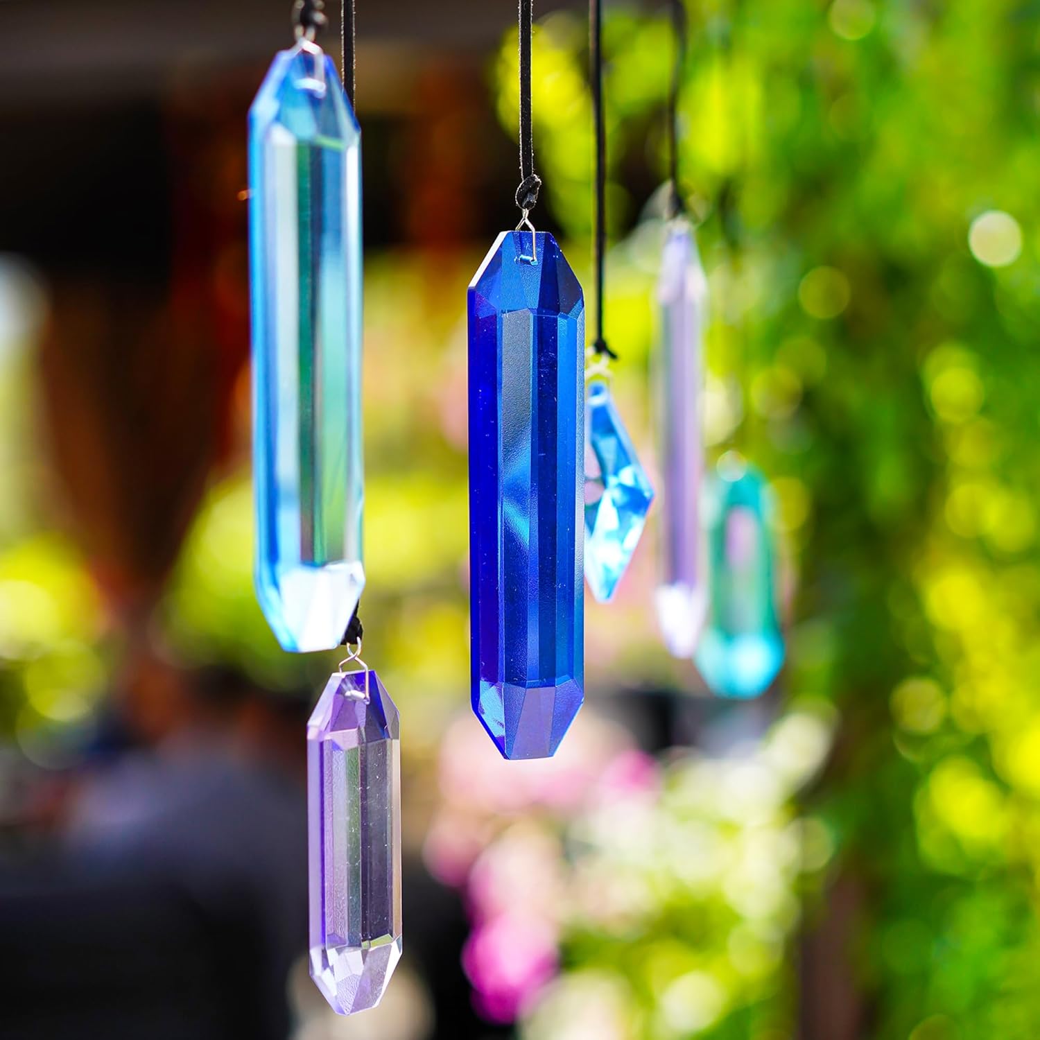 7 Pack Crystal Ornaments for Christmas Tree and Window