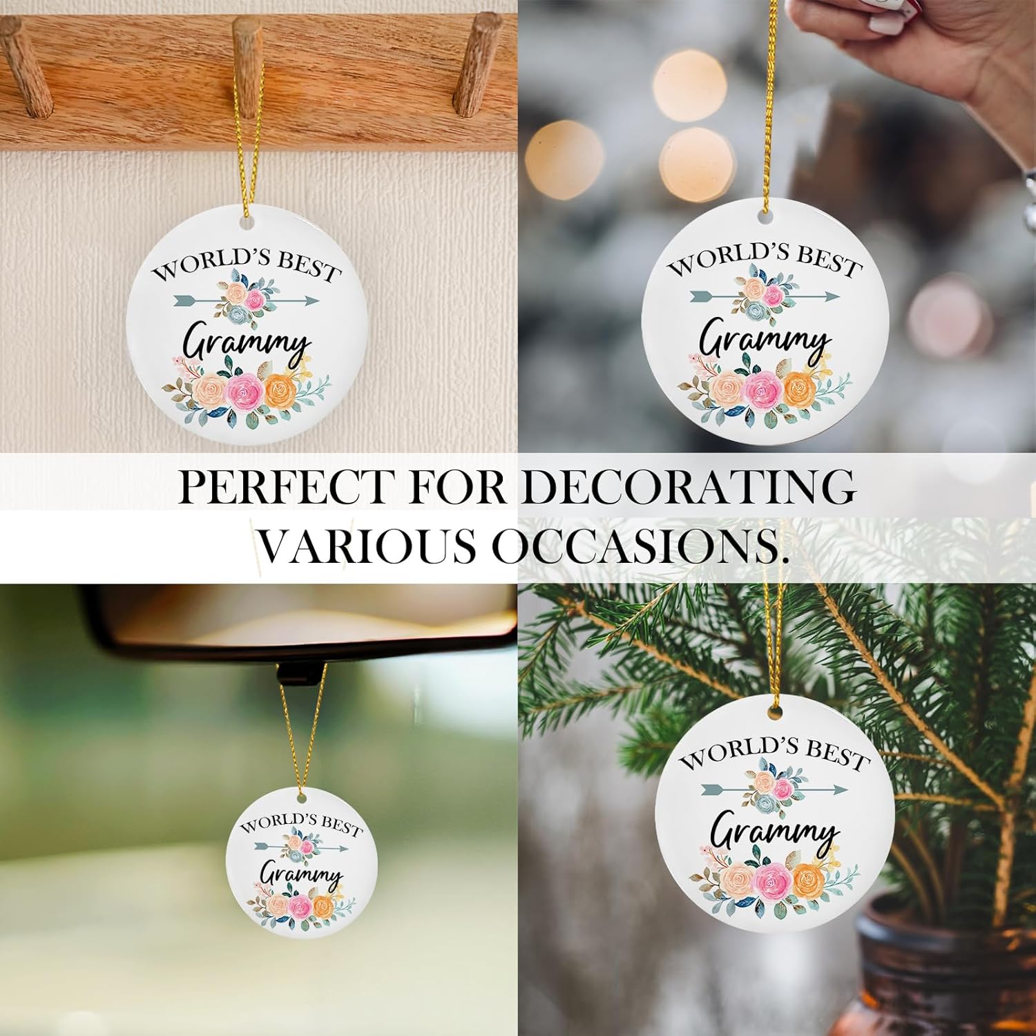 Beliran Grammy Ceramic Ornaments for Home Decor