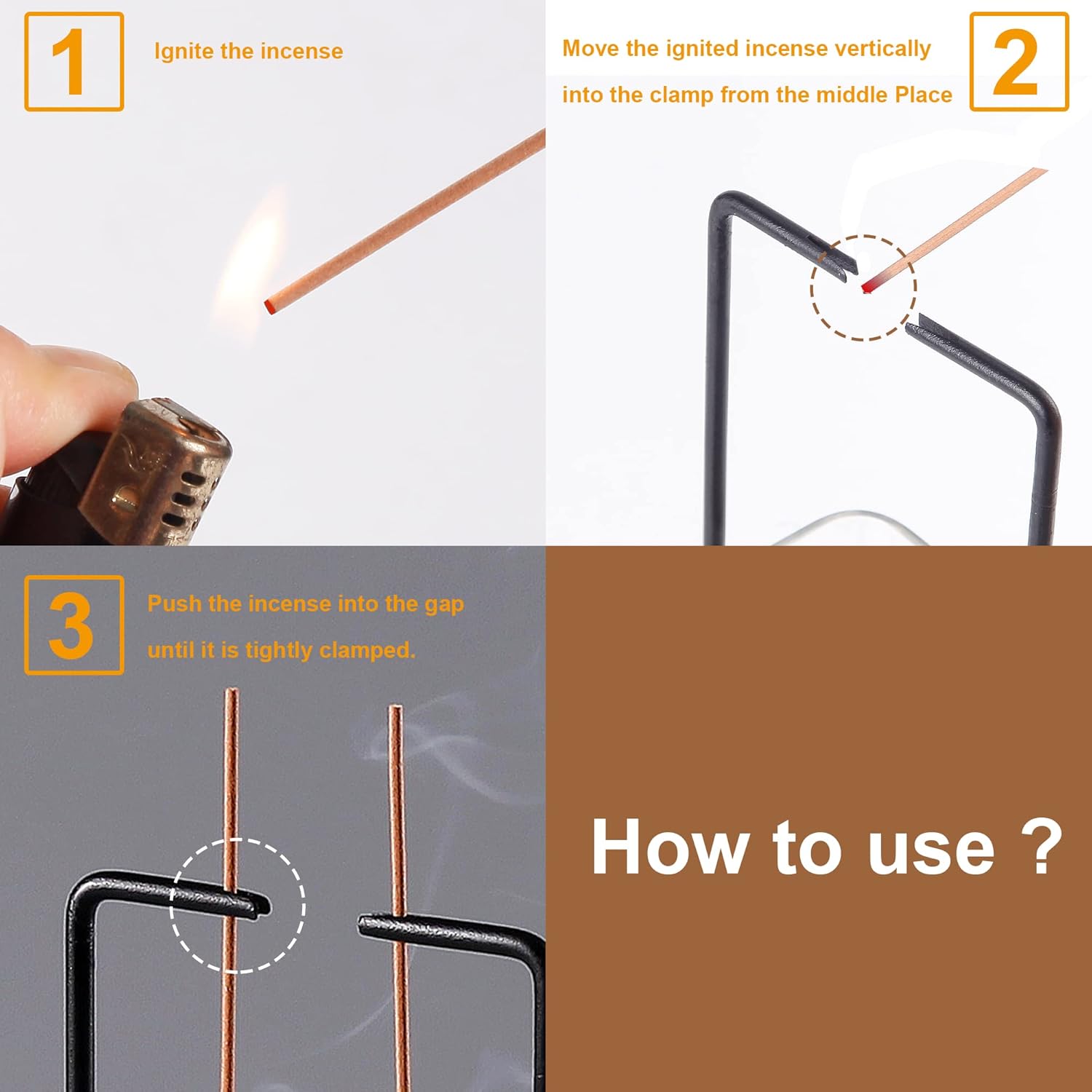 Hukalw Incense Holder for Sticks with Glass Ash Catcher