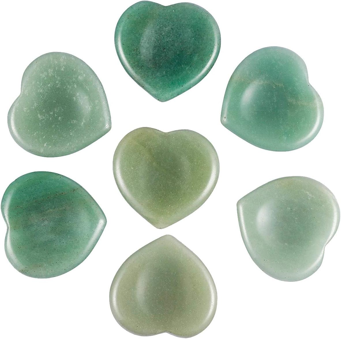 SUNYIK Heart Shaped Worry Stone Healing Crystal