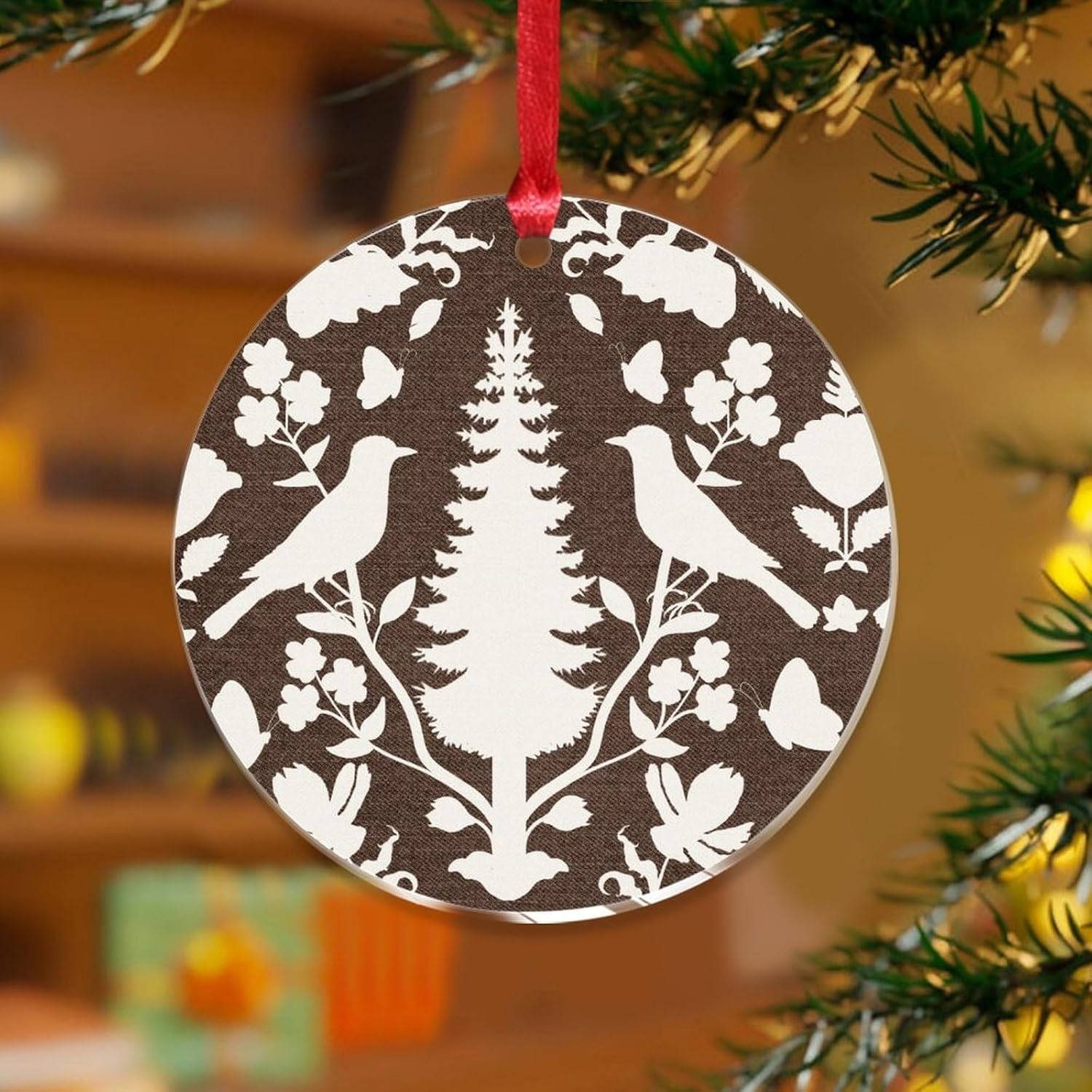 3 Acrylic Christmas Ornaments 2024 Aquamarine Hanging Decor Baubles