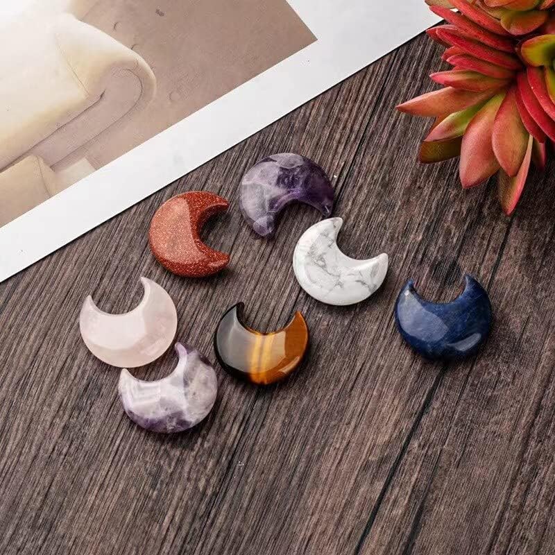 30MM Moon Shaped Natural Crystal Stone Healing
