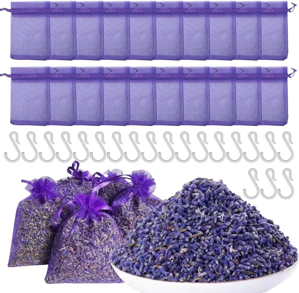 Dried Lavender Sachets for Home Pack of 20