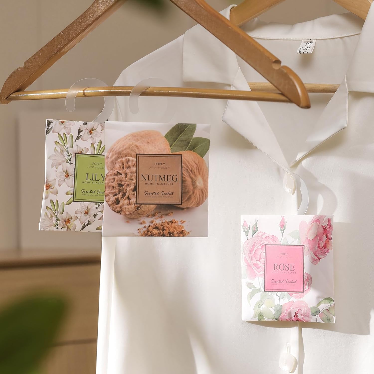 12 Vanilla Scented Sachets for Drawer and Closet