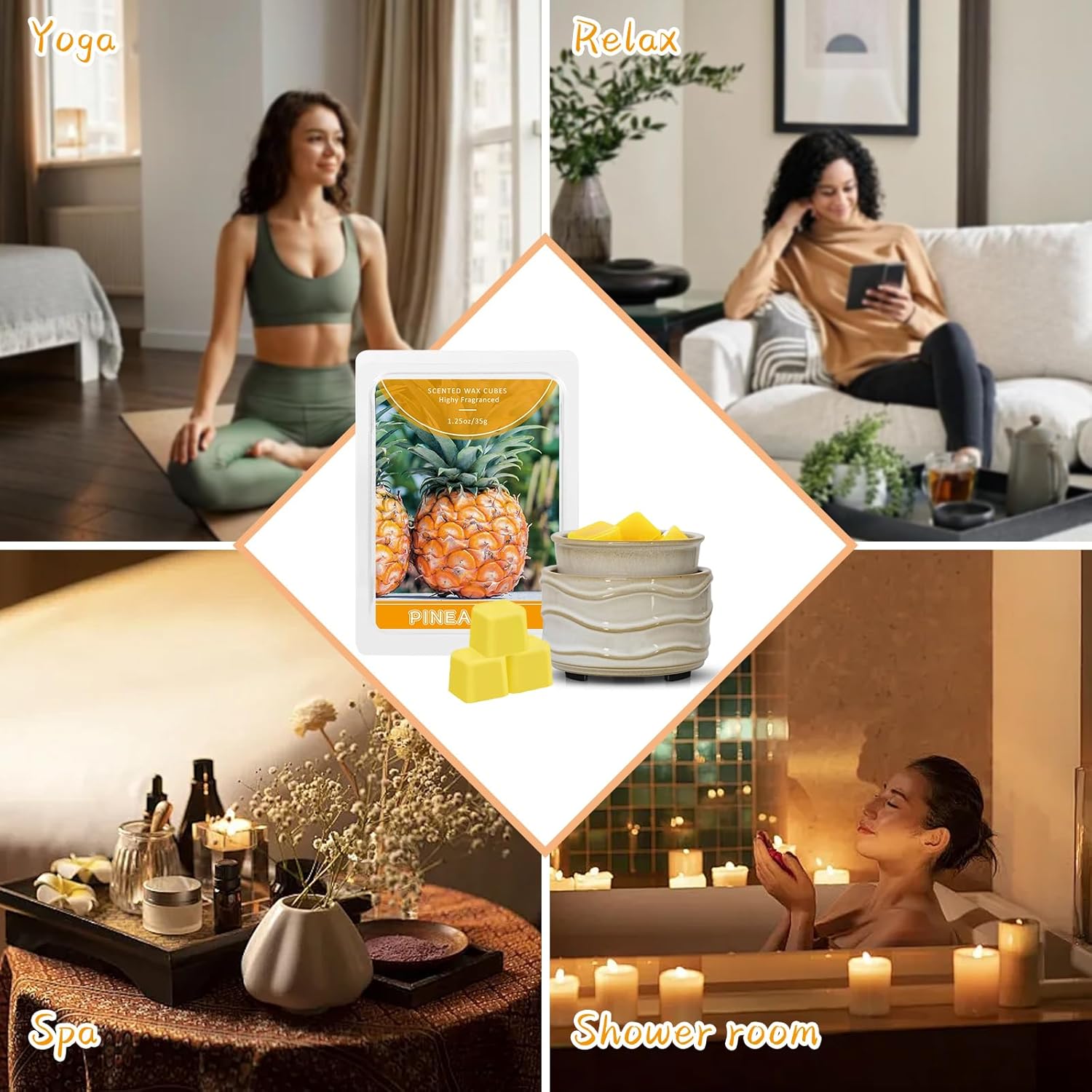 STRN Scented Wax Melts 6 Pack with Fruit Scents