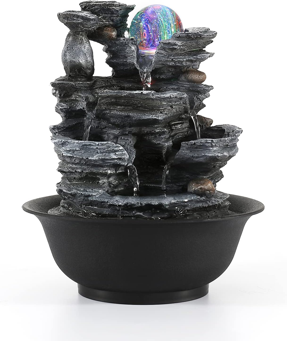 Dyna-Living Tabletop Water Fountain with LED Light