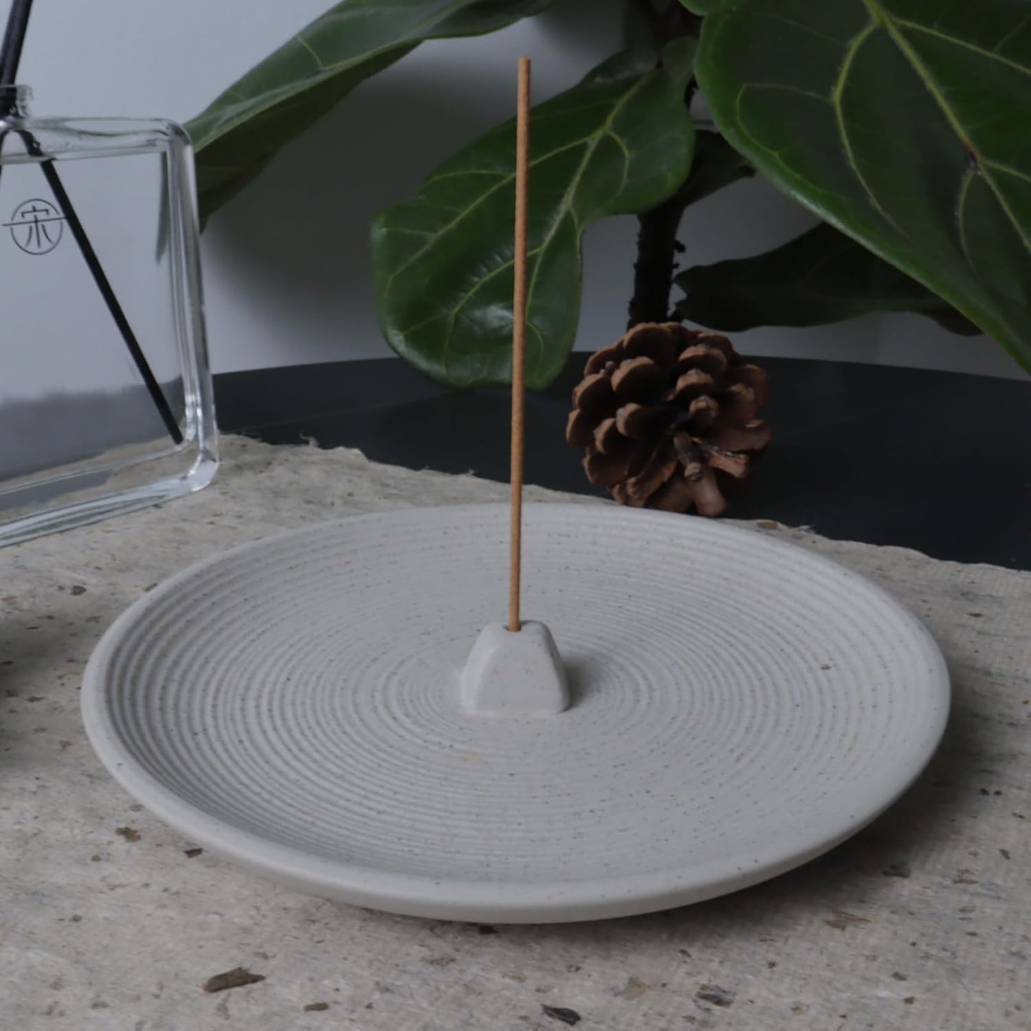 White Ceramic Incense Holder Modern Style