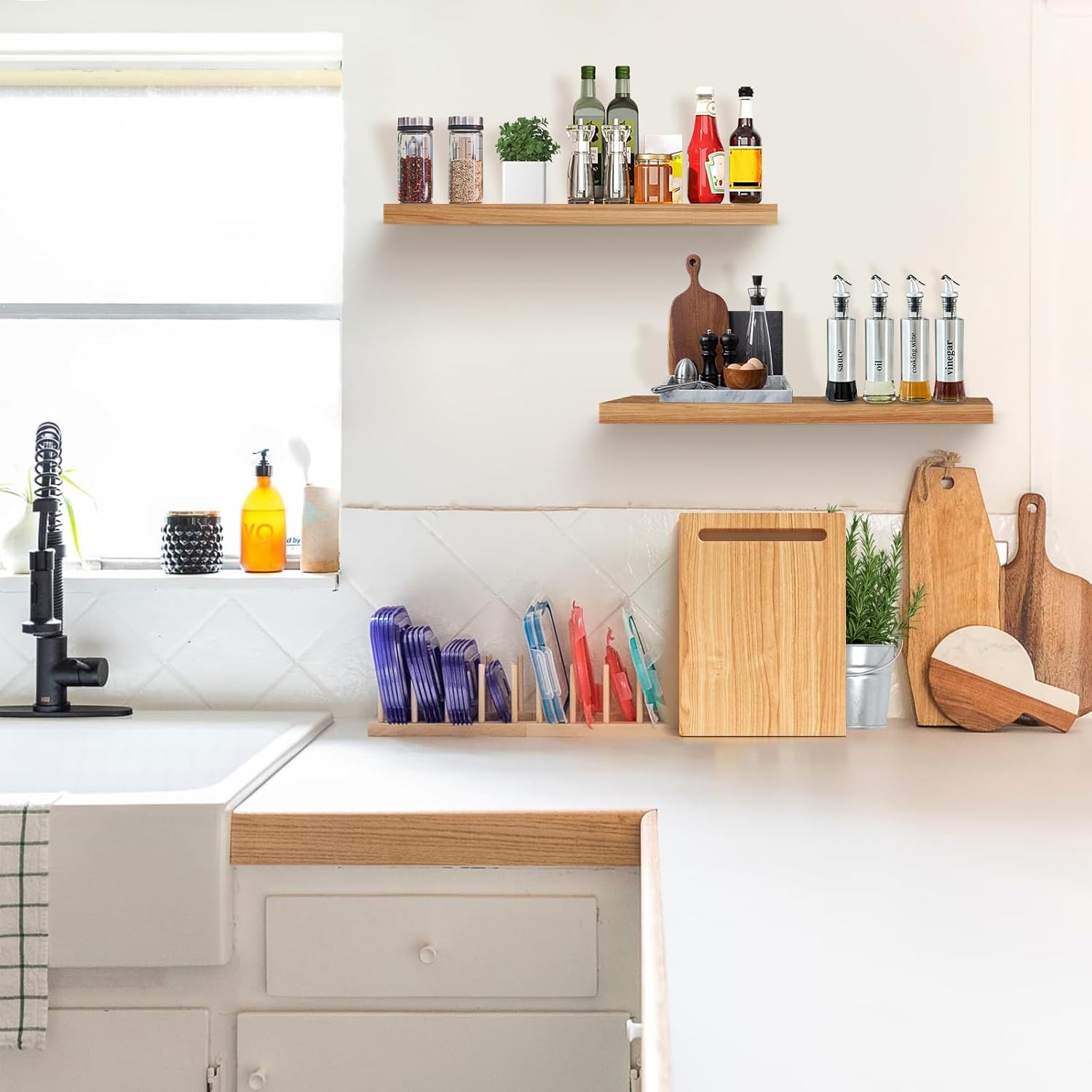 Longtor Floating Shelves Set of 2 197In Wall Mount