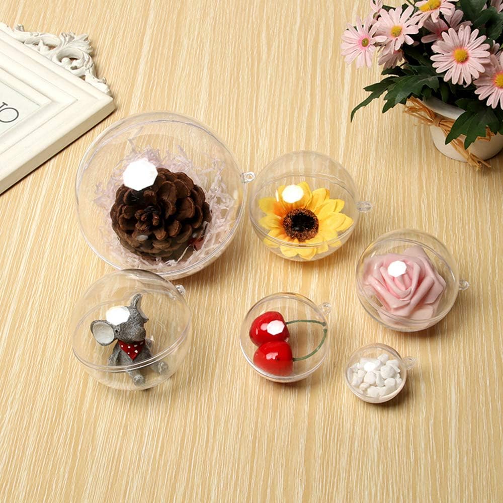KENAST Clear Fillable Ornaments Ball 6pcs 100mm DIY Decor