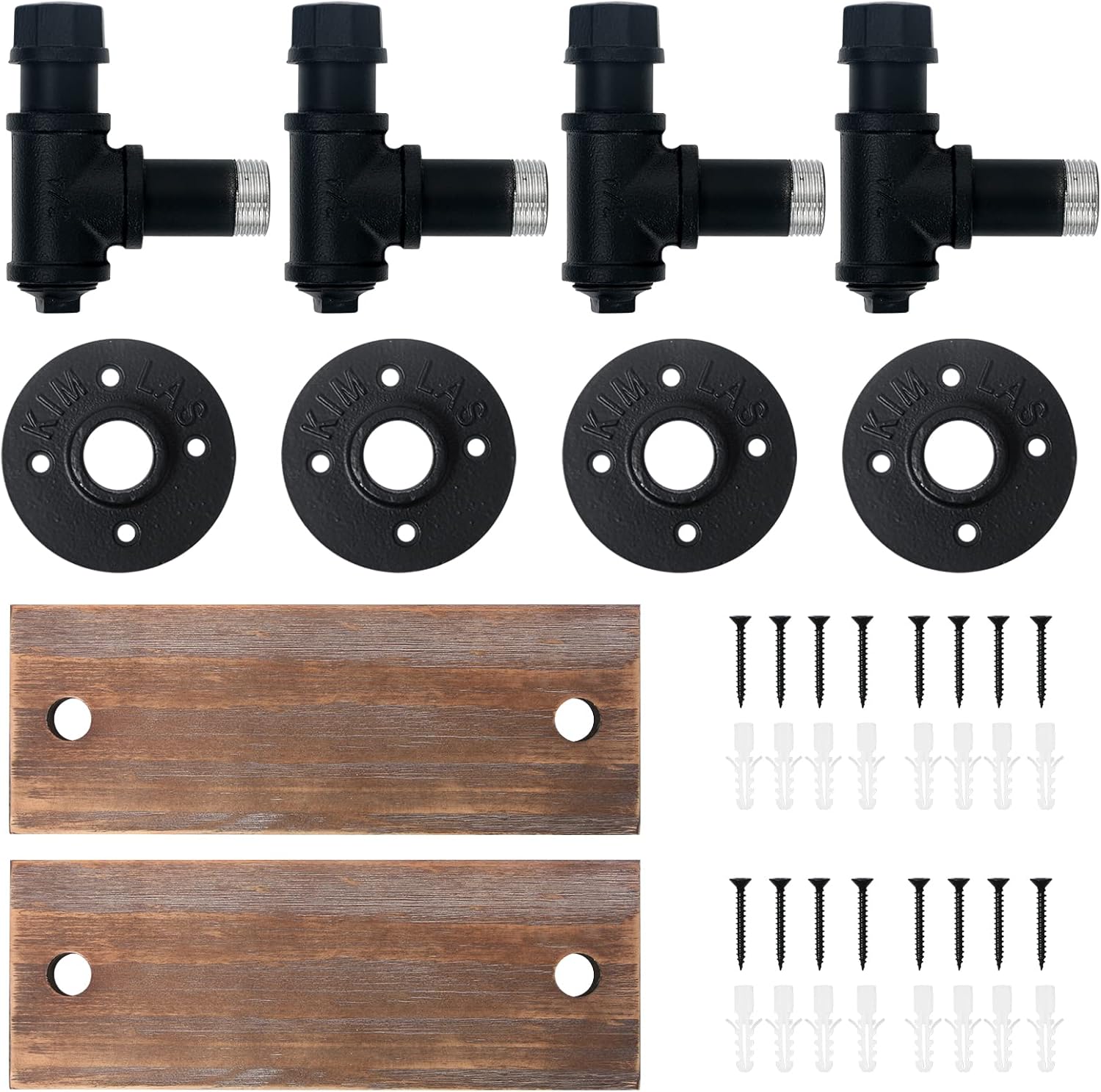 HouseAid Industrial Pipe Floating Shelves 2 Pack