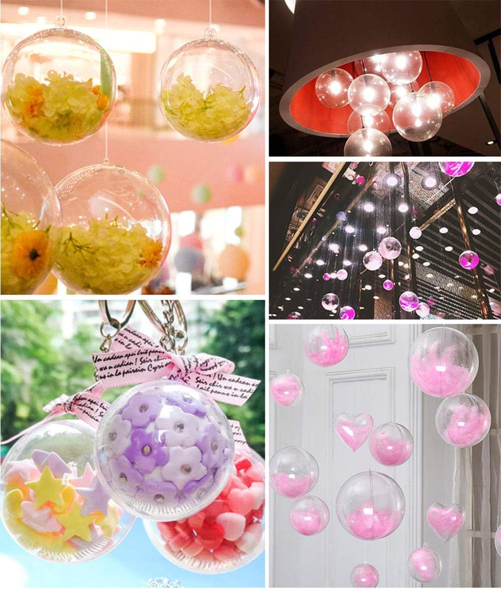 KENAST Clear Fillable Ornaments Ball 6pcs 100mm DIY Decor