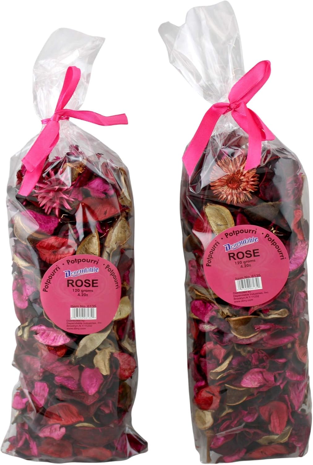 Rose Scented Potpourri Bags 2 Large Packs 84 oz Total