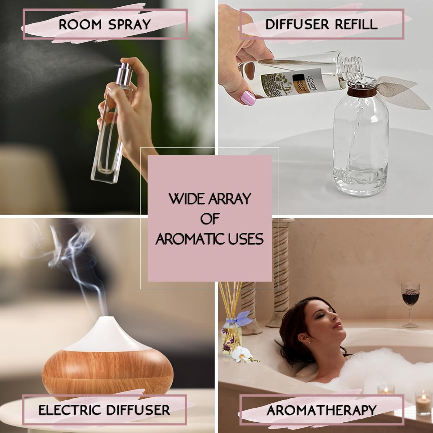 LOVSPA Unwind Peppermint Eucalyptus Diffuser Oil Refill with Reeds