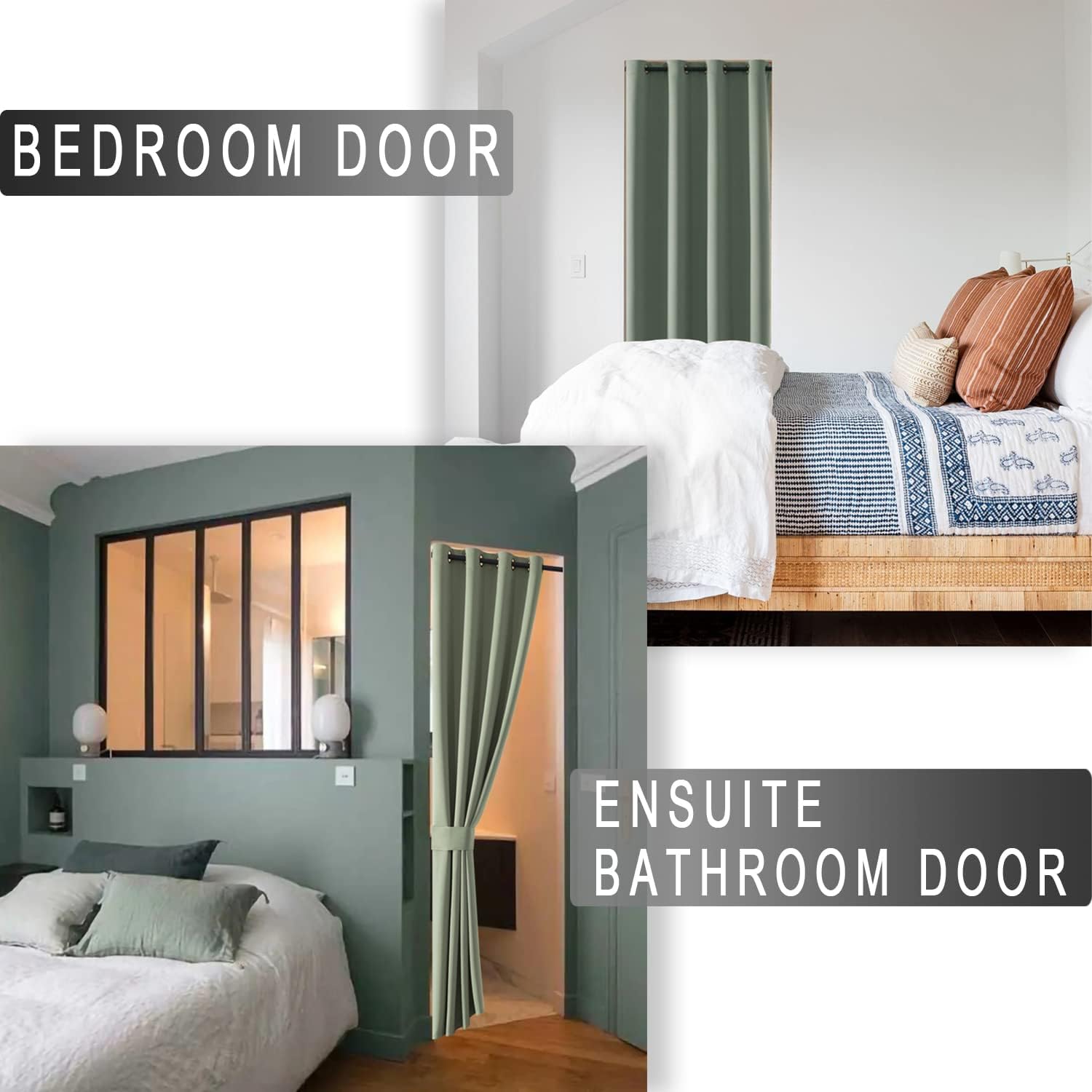 SHINELAND Thermal Insulated Curtain Panels for Hallway and Door