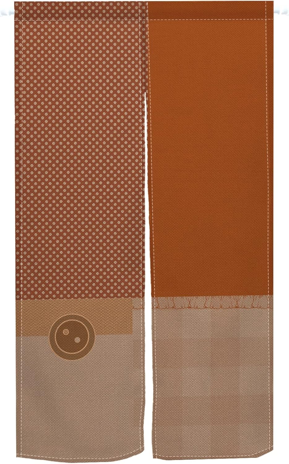 Leowefowa Japanese Noren Door Curtain with Plaid Print