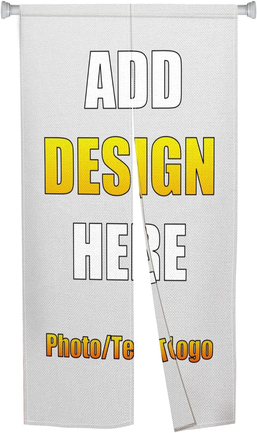 Customizable Double Sided Doorway Curtain with Picture 34x60 Inch
