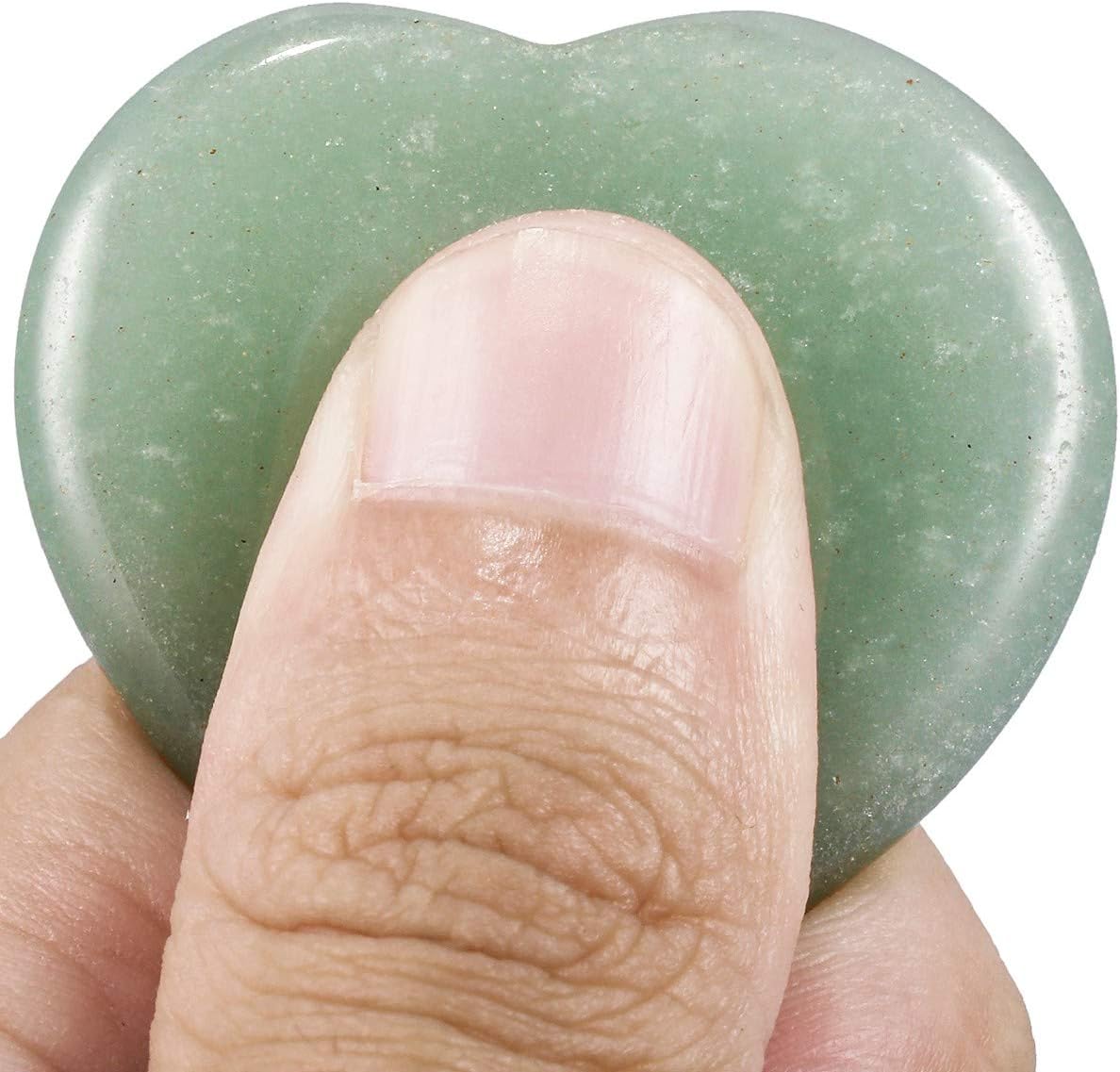 SUNYIK Heart Shaped Worry Stone Healing Crystal