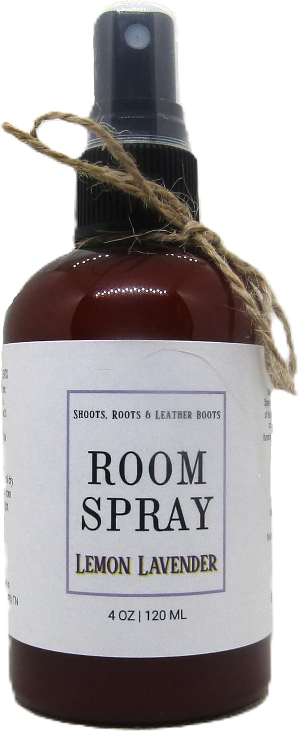 Lemon Lavender Room Spray 4oz Brown Plastic Bottle