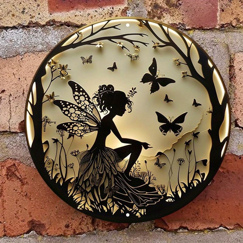 Fairy Butterfly Design 8x8 Inch Acrylic Hanging Ornament