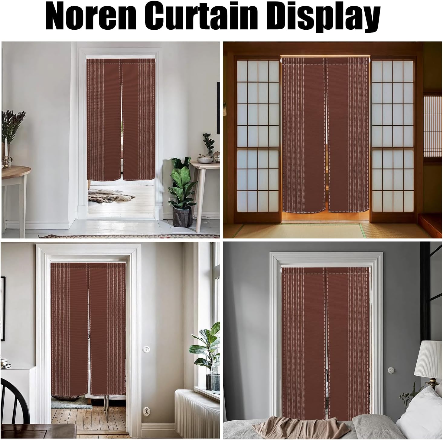 Japanese Style Noren Curtain Panel 34x60 Inch